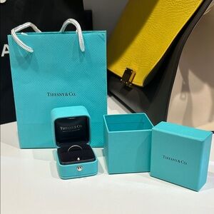 Tiffany & Co. Blue Ring Box and Bag Set
